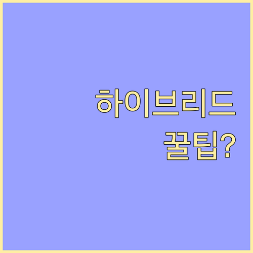 하이브리드차 세제 혜택 조건과 향후 정책 전망