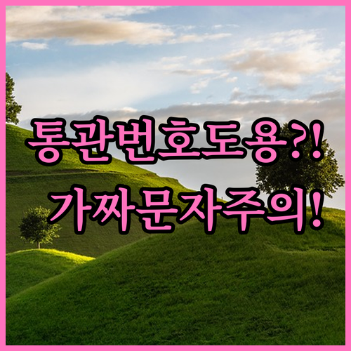 개인통관고유부호 도용 확인방법과 가짜 통관보류 문자 주의